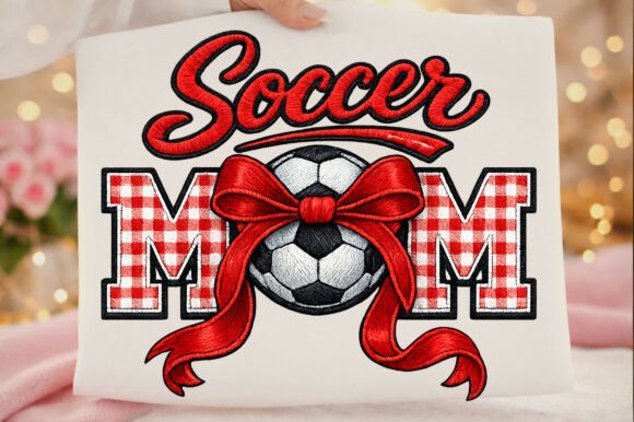 Celebrate Team Mom Style with Soccer Mom Mother's Day Faux Embroidery