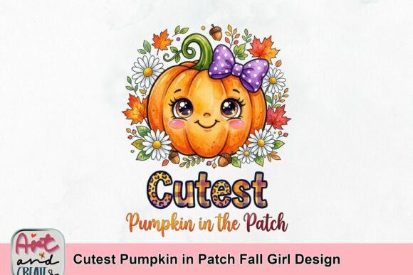 Cutest Pumpkin in Patch Fall Girl Design: A Seasonal Asset