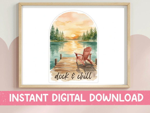 Dock and Chill Lake Sunset Design: Capture the Essence of Lake Life