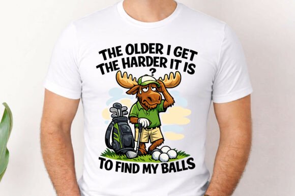Find My Balls Funny Golf Moose Quote Png: A Hole-in-One for Humor