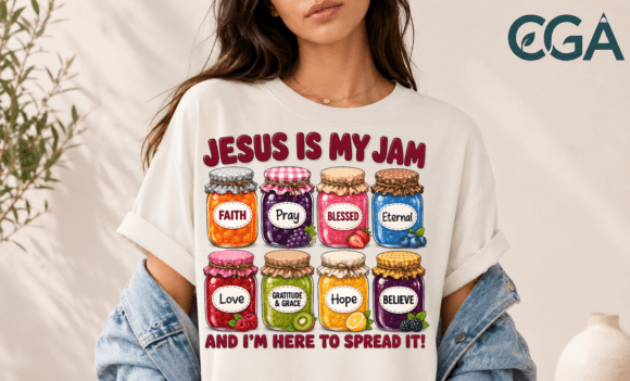 Jam-Packed with Faith: Designing with the Jesus is My Jam Fruit Jars PNG