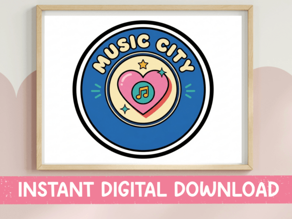 Music City Round Badge Design: Nashville's Bold New Emblem