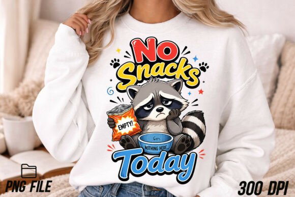 No Snacks Today Funny Raccoon PNG: A Designer's Playful Asset
