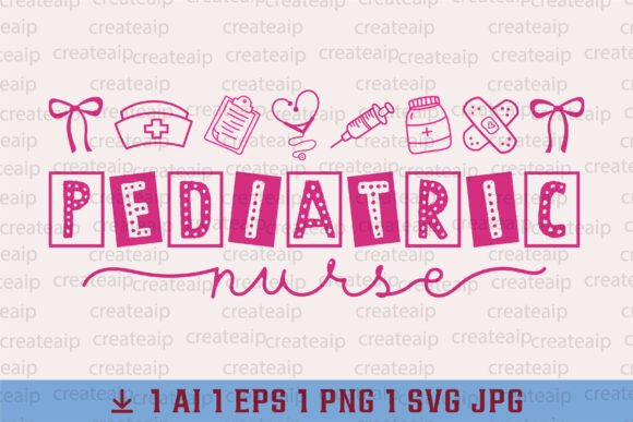Pediatric Nurse Png Coquette Pink Doodle: A Designer's Asset