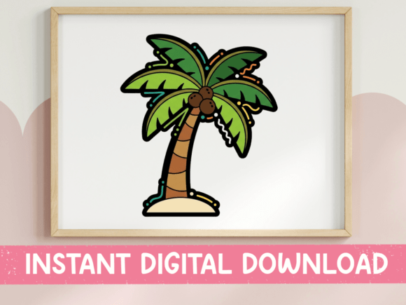 Tropical Palm Tree Coconut Design: Instant Summer Energy