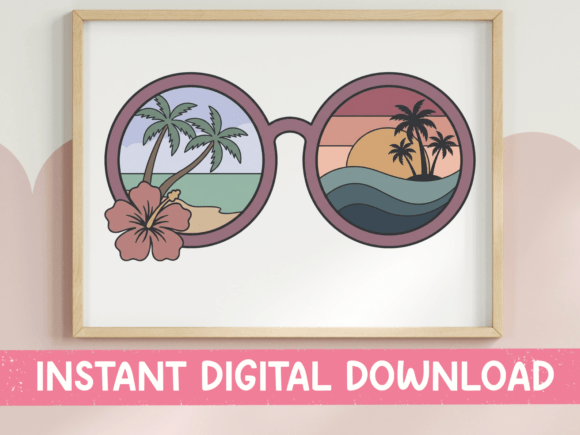 Tropical Sunglasses Beach Sunset SVG: Capture the Vibe