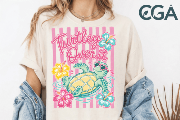 Turtley Over It PNG: A Fresh Take on Tropical Design
