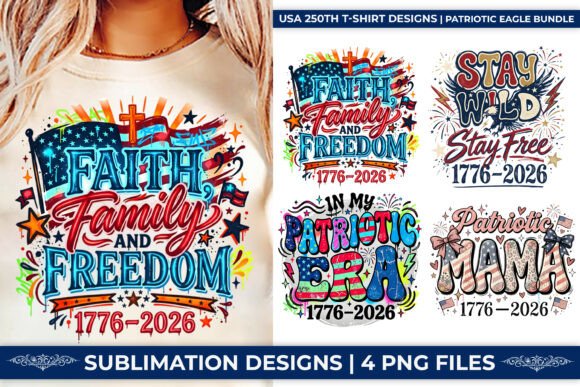 USA 250th Anniversary T-shirt PNG Design: A Designer's Asset